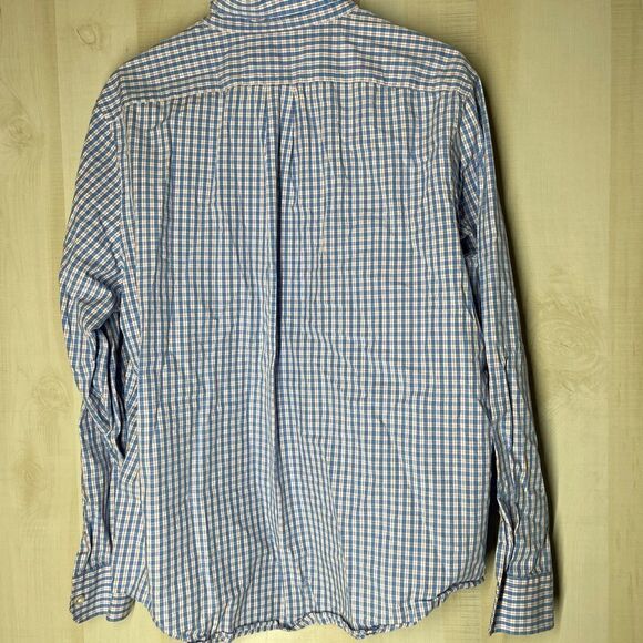 Vineyard Vines blue and white and orange‎ button down long sleeve shirt,  large - Picture 8 of 13